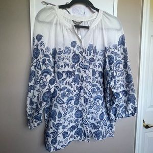Tommy Bahama floral blue top